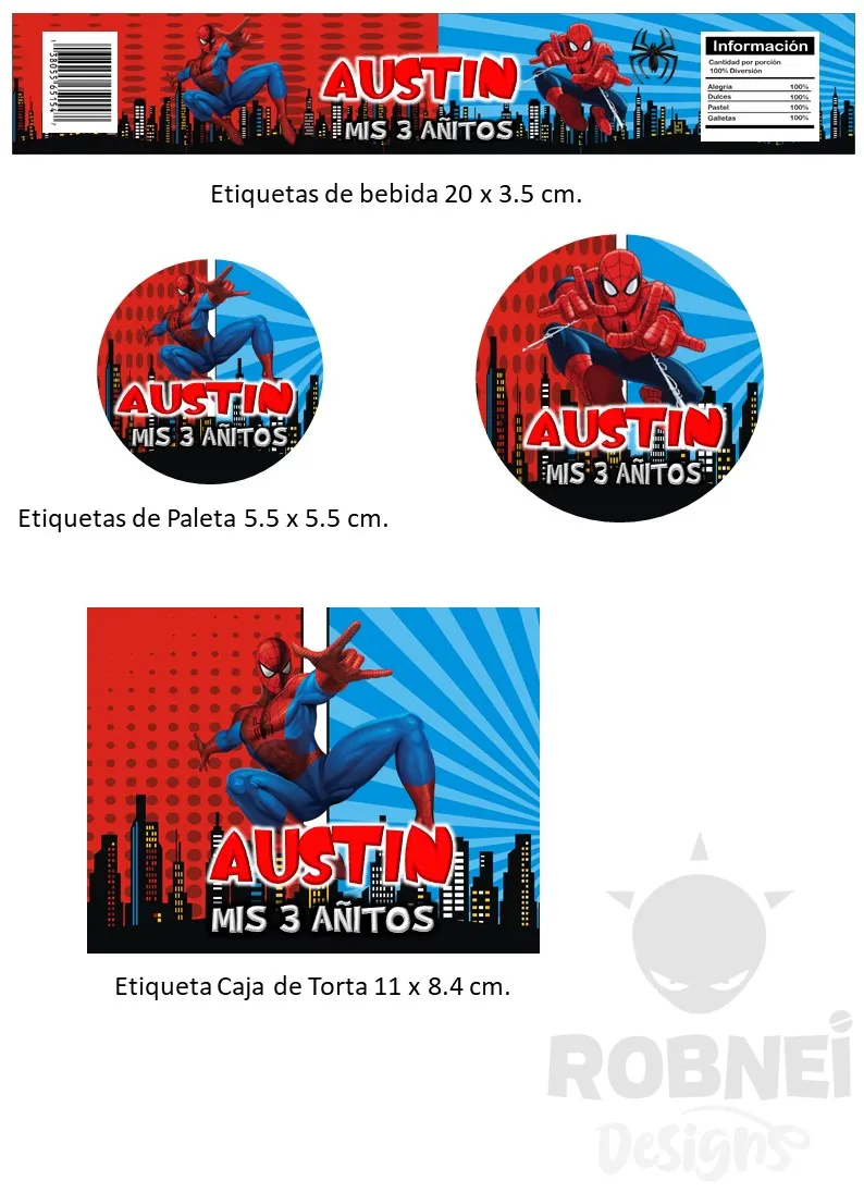 Etiquetas-Spiderman