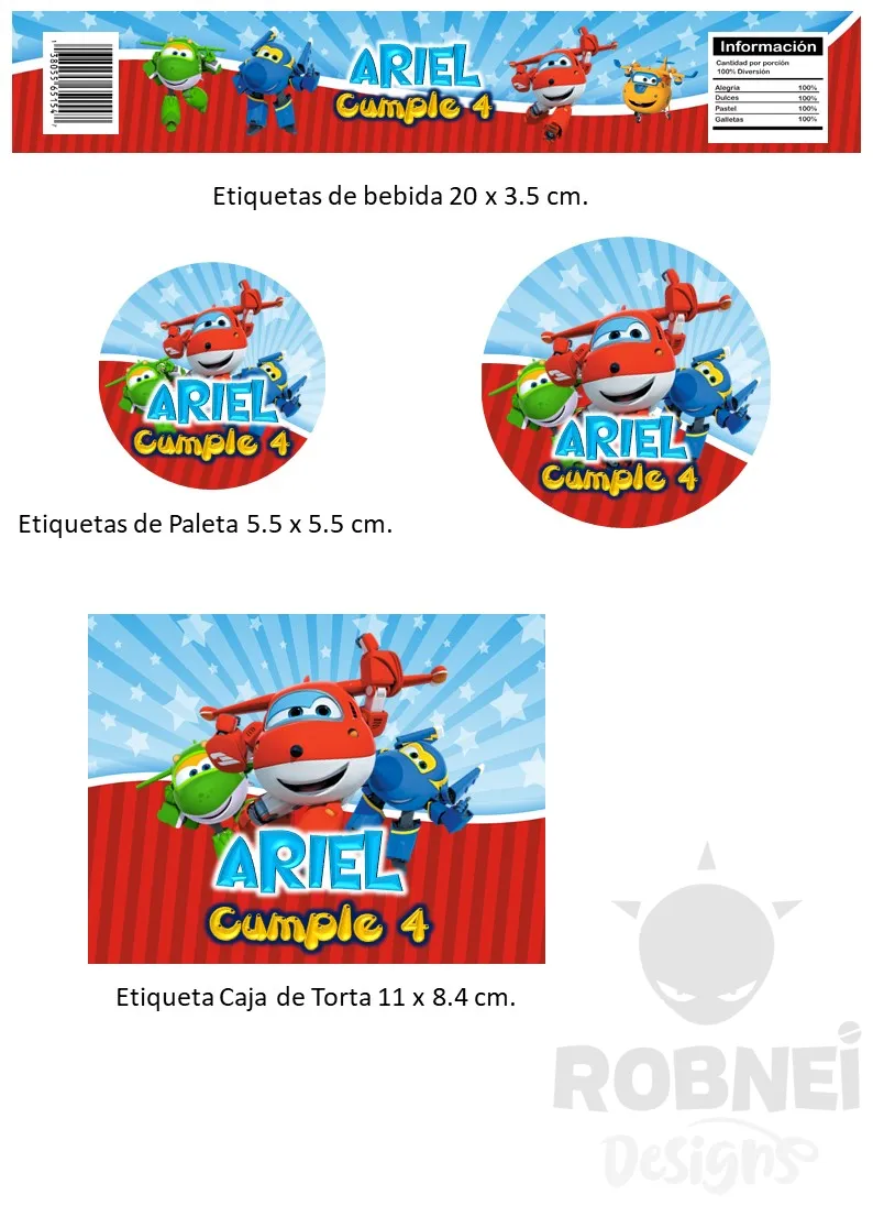 Archivo de Etiquetas Super Wings