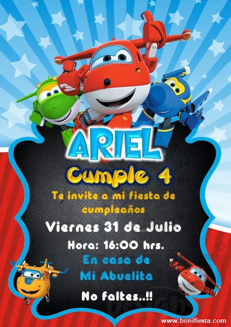 Archivo de Invitacion Super Wings