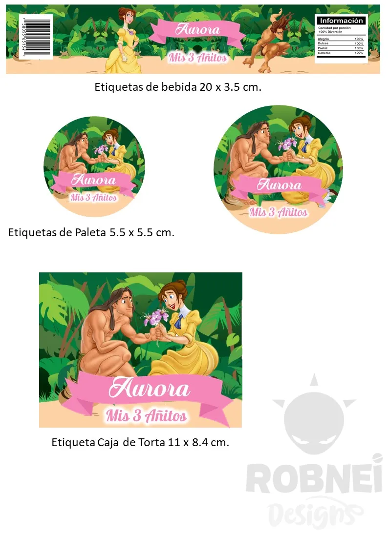 Etiquetas-Tarzan-Girl