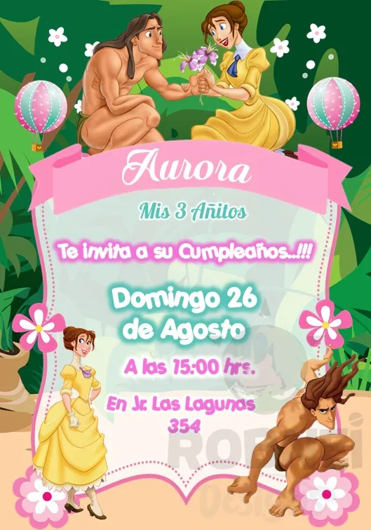 Invitacion-Tarzan-Girl