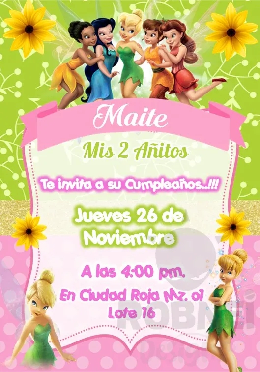 Archivo de Invitacion Tinkerbell