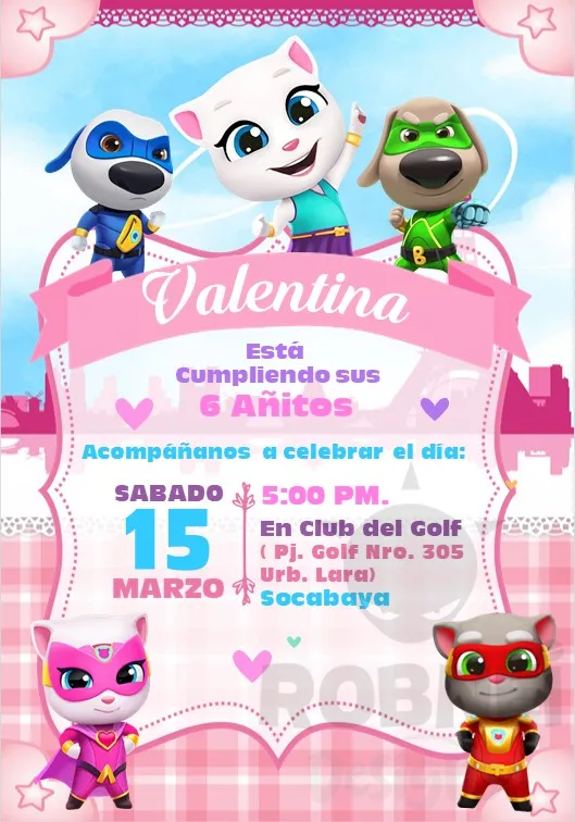 Archivo de Invitacion Tom Hero Dash Girl