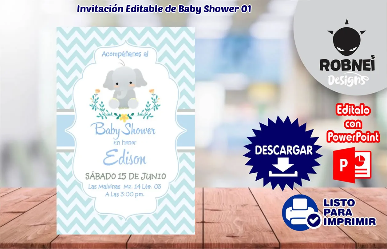 Invitacin de Baby Shower 01