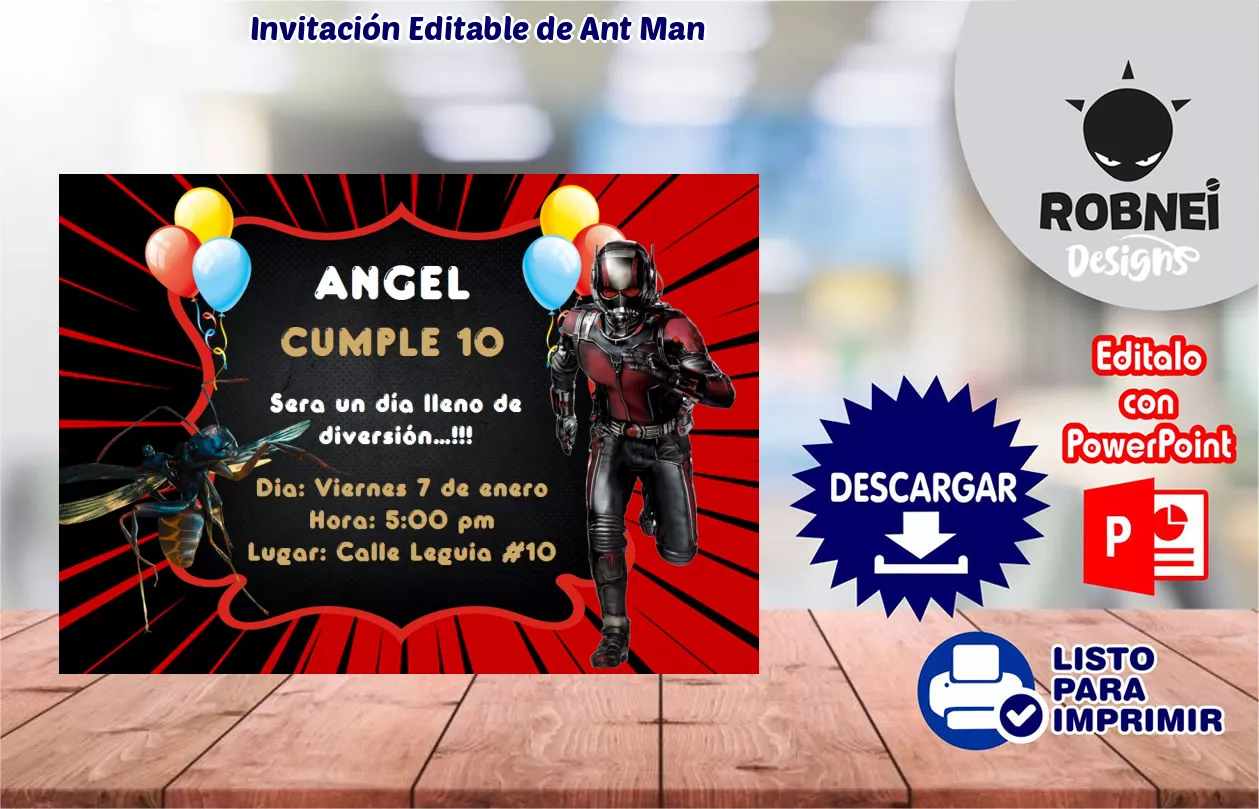 Invitacin de Ant Man