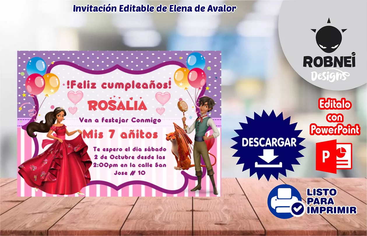 Invitacin de Elena de Avalor