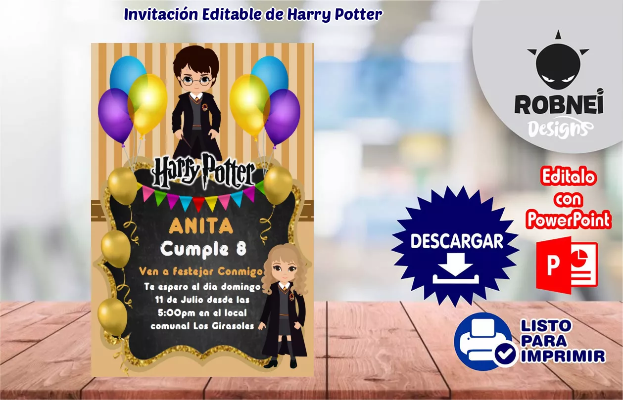 Invitacin de Harry Potter