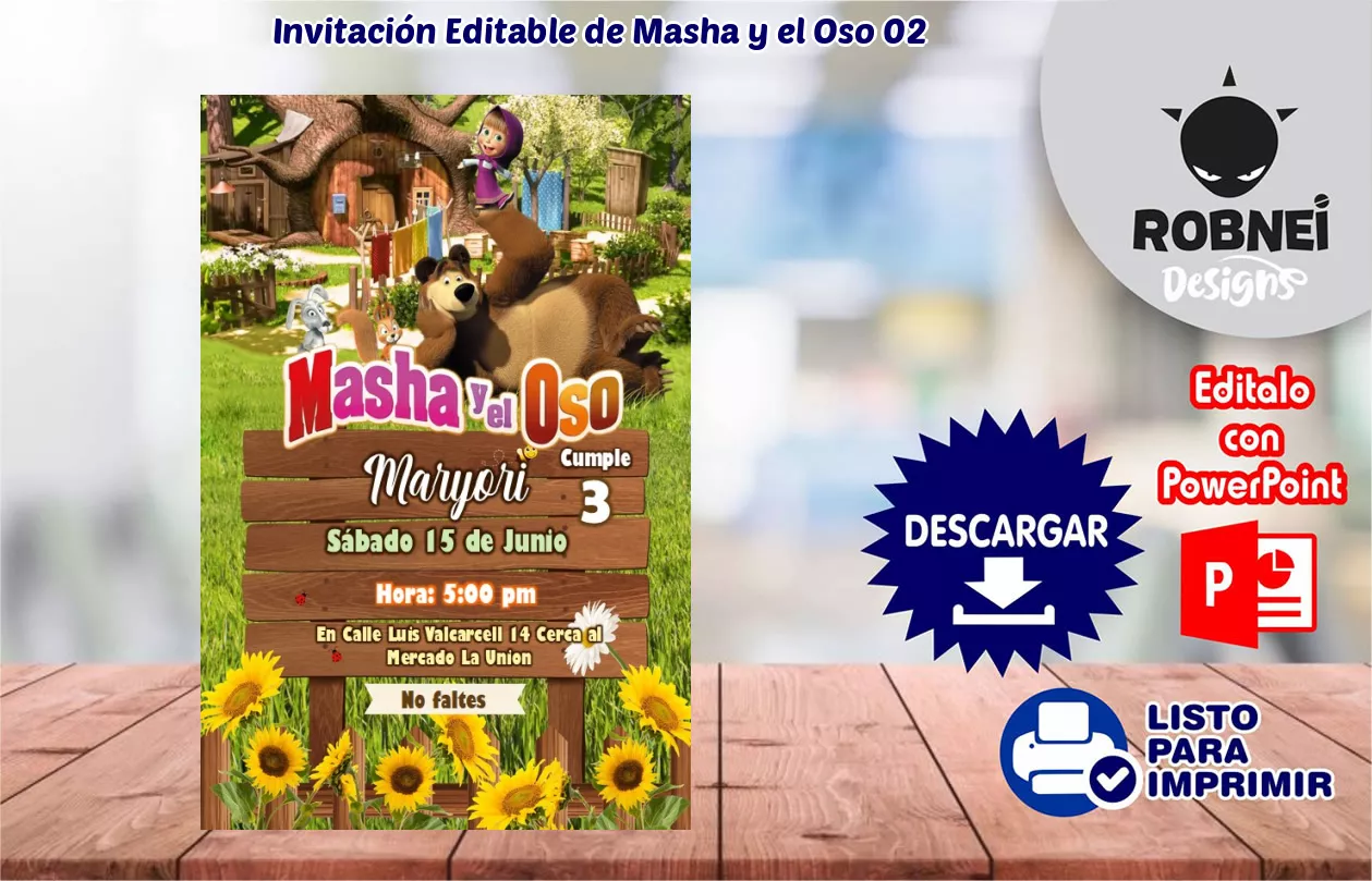 Invitacin de Masha y el Oso 02