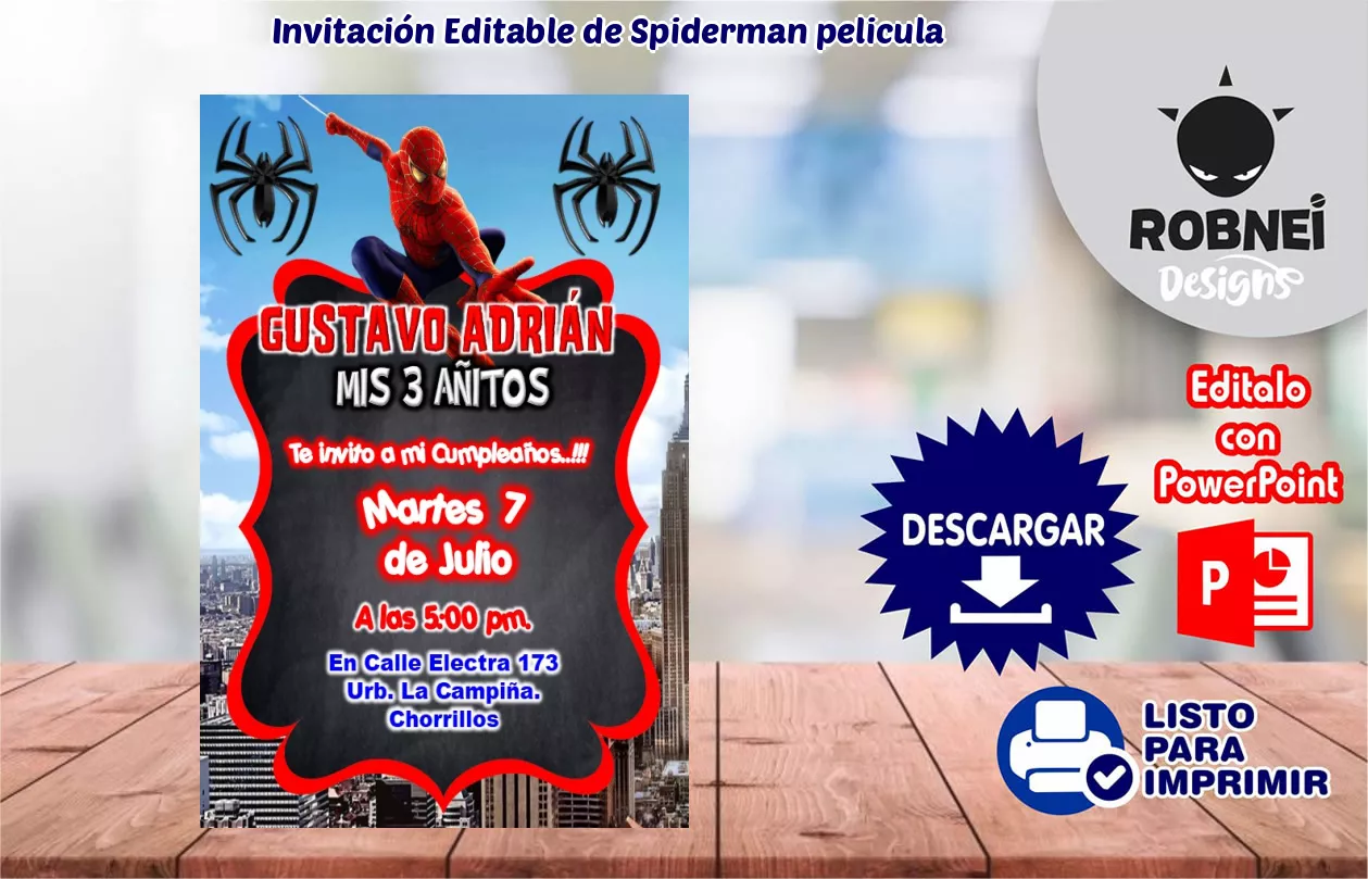 Invitacin de Spiderman pelicula