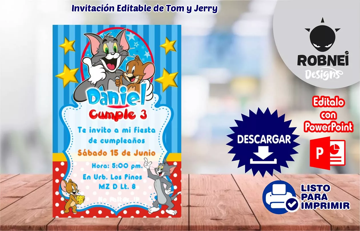 Invitacin de Tom y Jerry