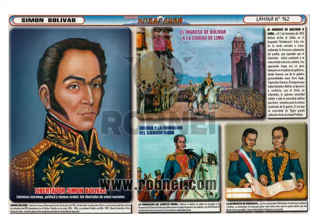 Lamina de SIMON BOLIVAR