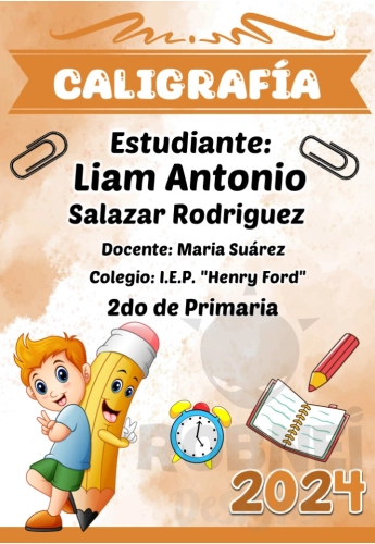Caligrafia-Caratula-Marron