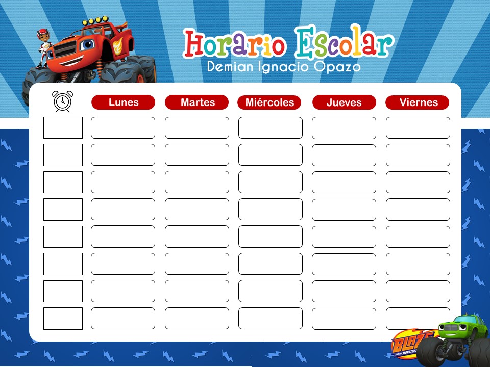 Miniatura de Blaze-y-los-Monster-Machines-Horario-Escolar