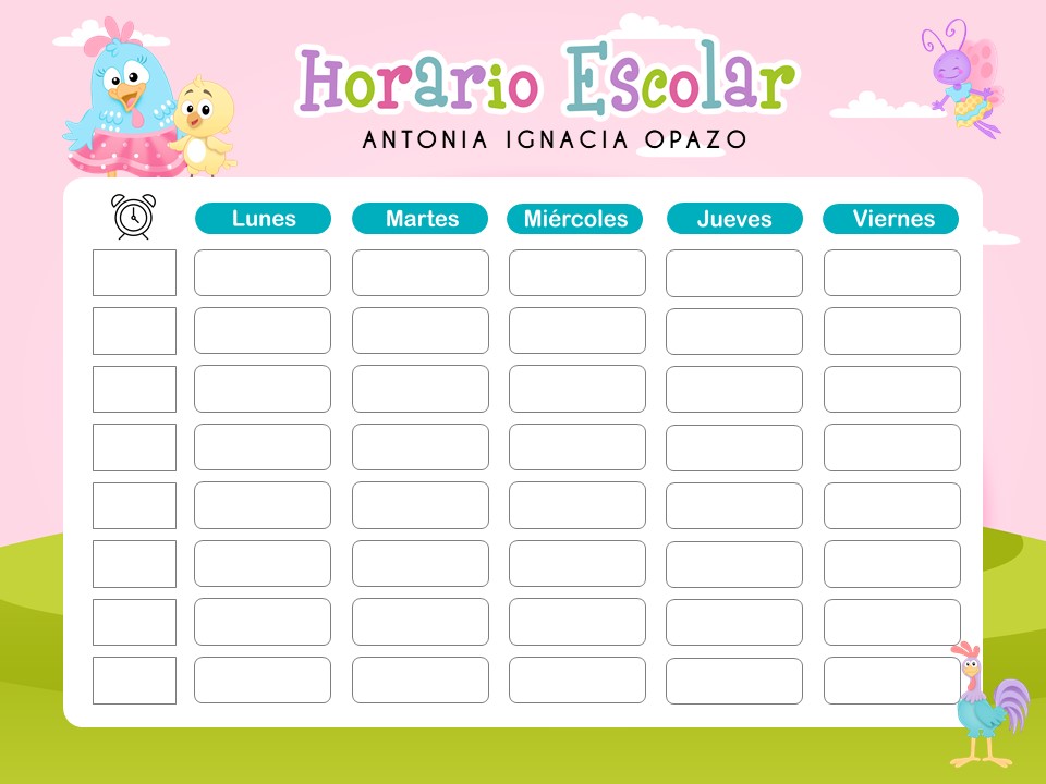 Miniatura de Gallinita-Pintadita-Horario-Escolar