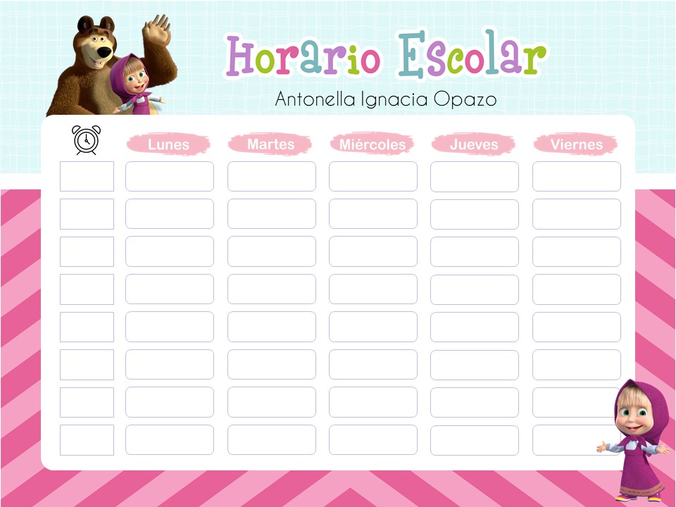 Miniatura de Masha-y-el-oso-Horario-Escolar