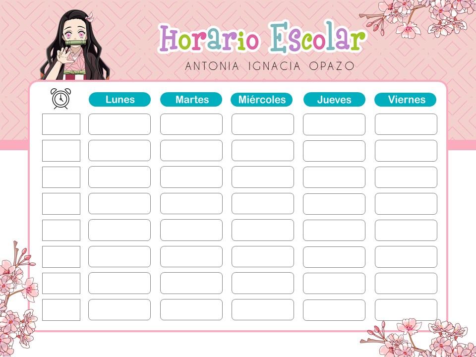 Miniatura de Nezuko-Horario-Escolar