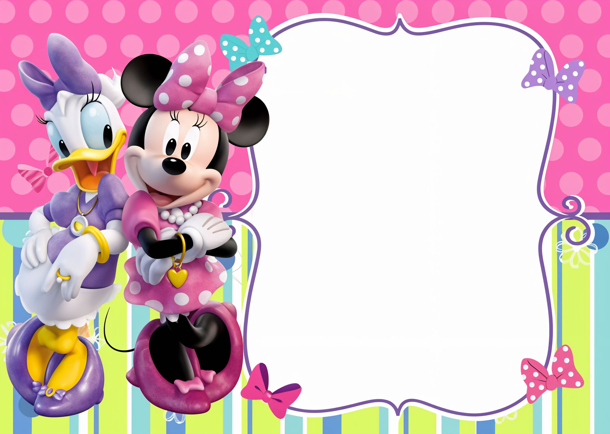 Minnie Daisy Fondo Invitacion