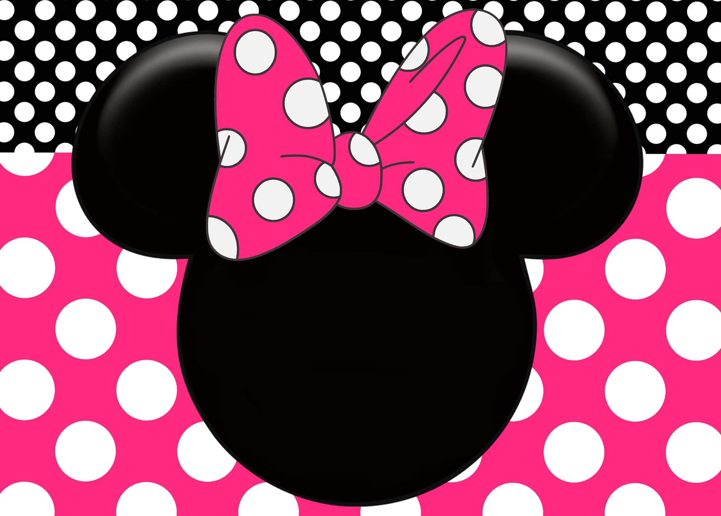 Minnie Fucsia Negro Fondo