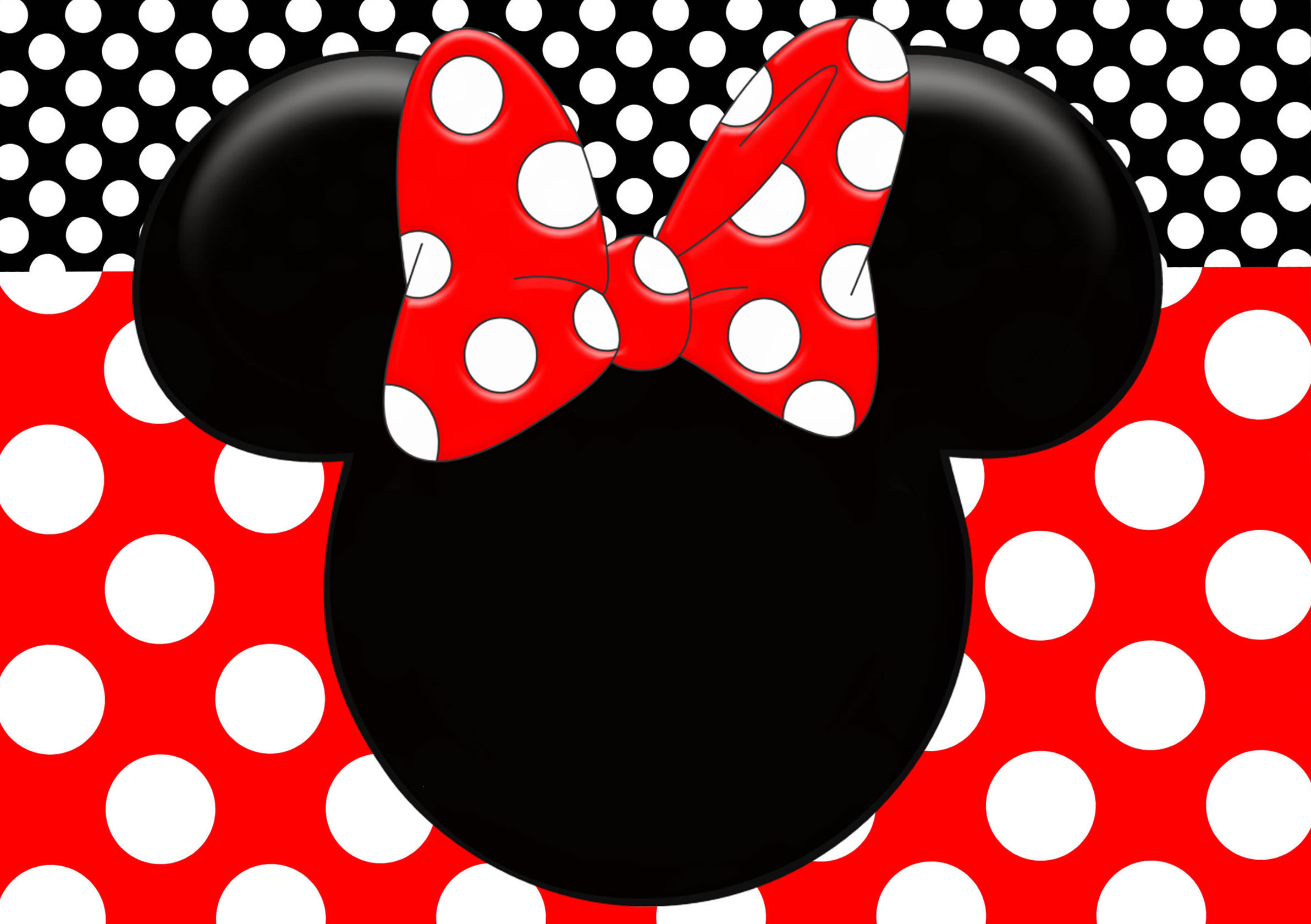 Minnie Rojo Negro Fondo