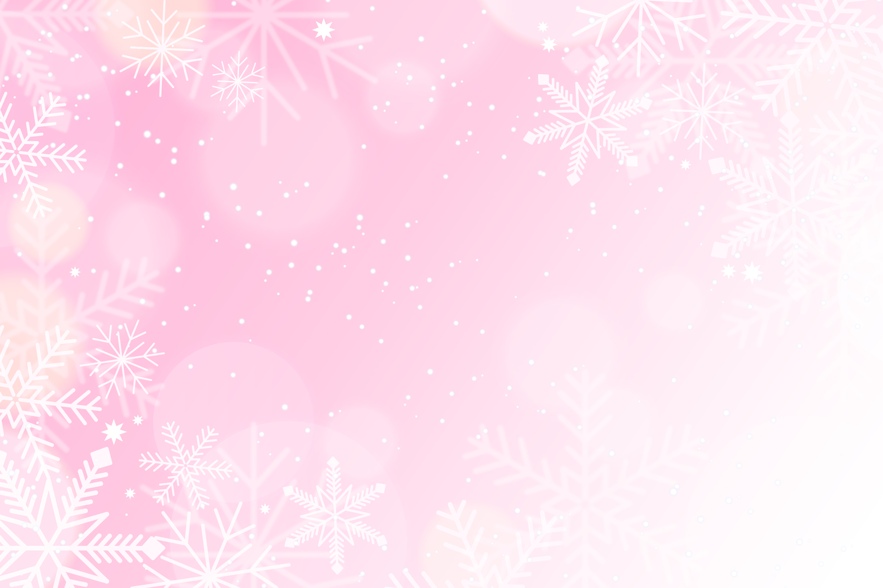 realistic pink snowflake background