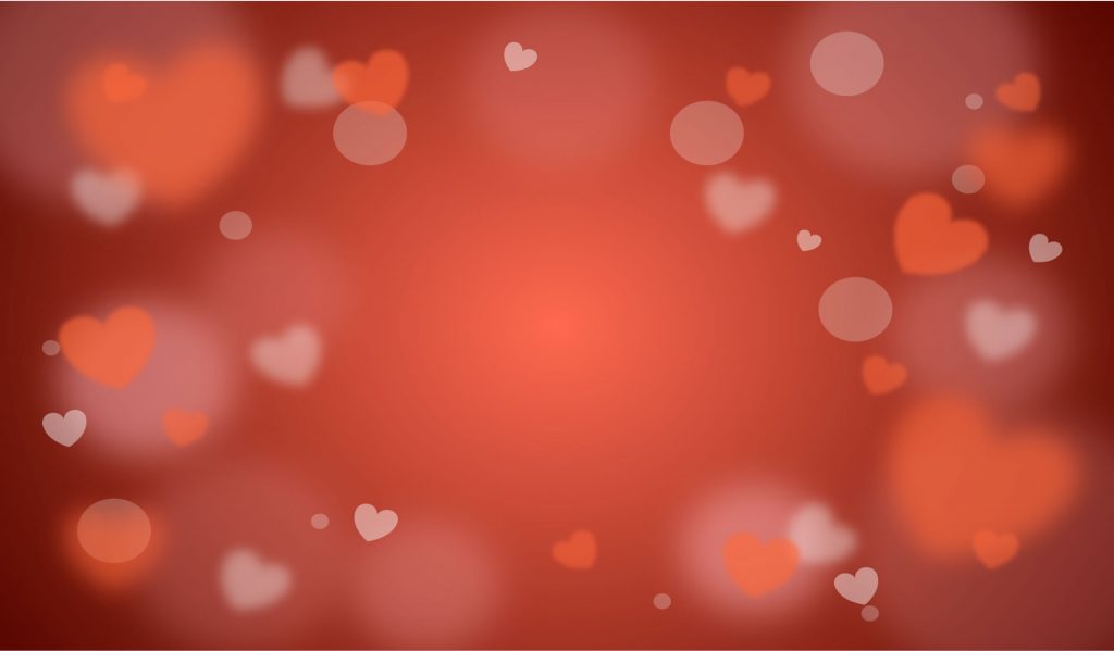 fondo rojo corazones dia del amor