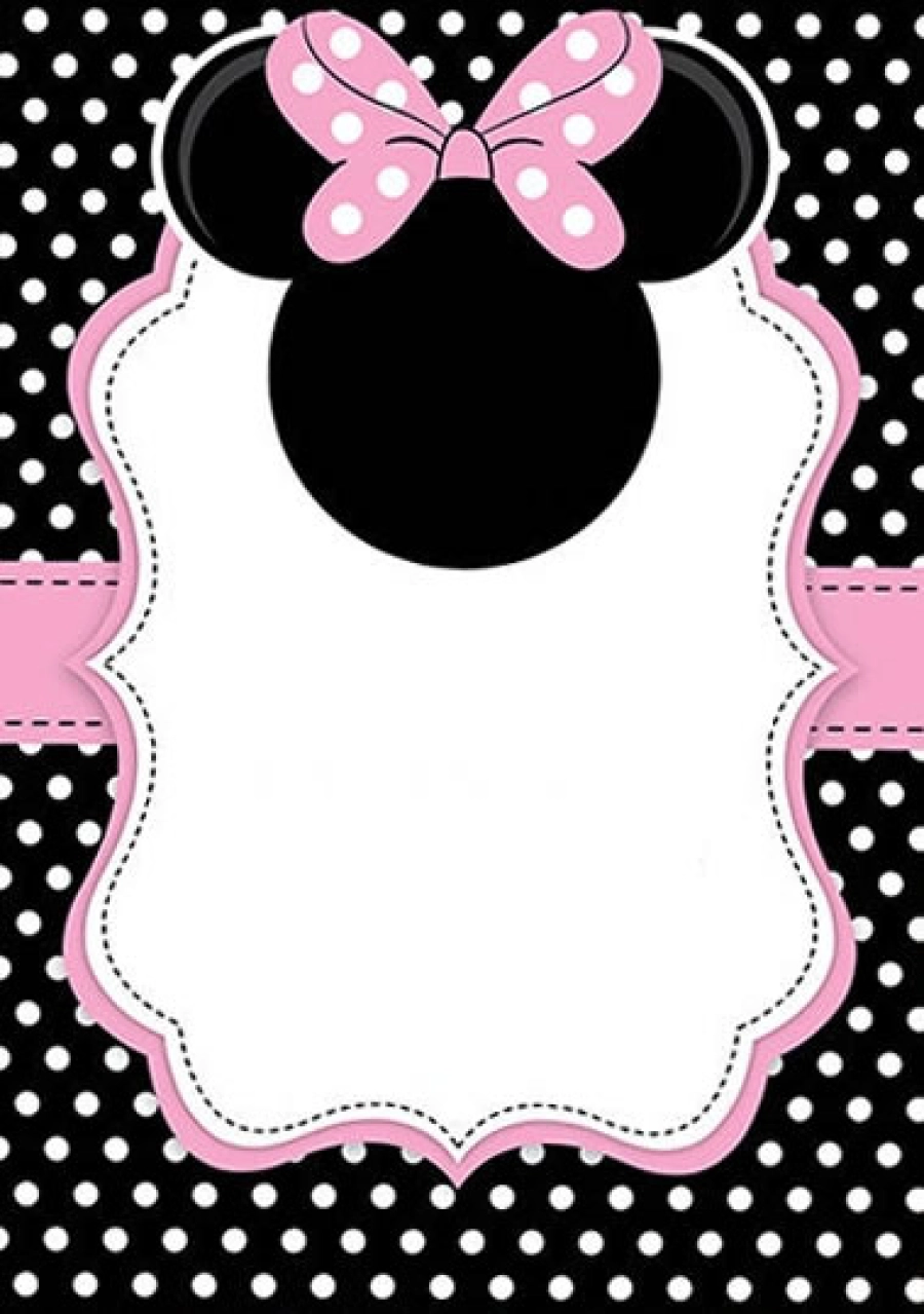 Minnie-Rosa-Negro-Fondo