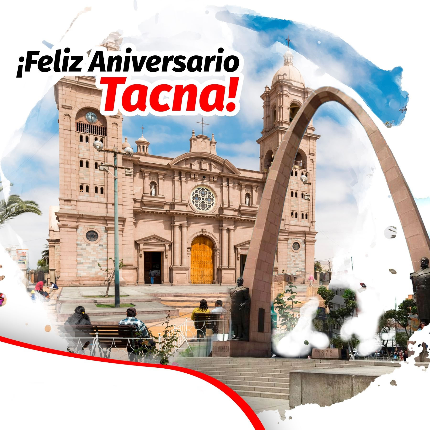 feliz aniversario tacna afiche