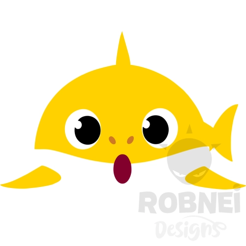 Baby Shark Amarillo Clipart 1