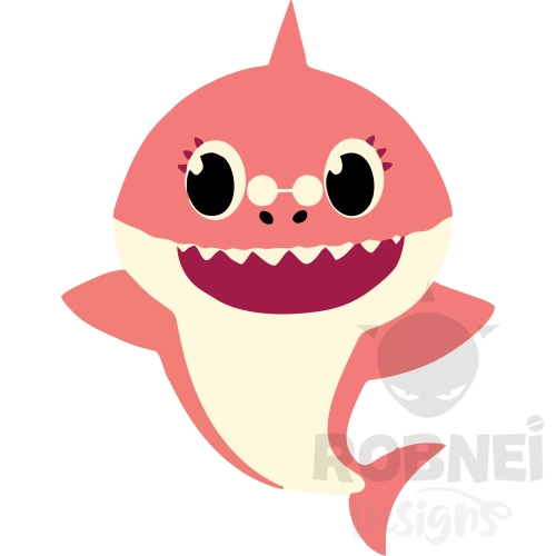 Baby Shark Clipart Rosa 28