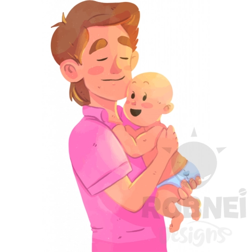 Padre y su bebe