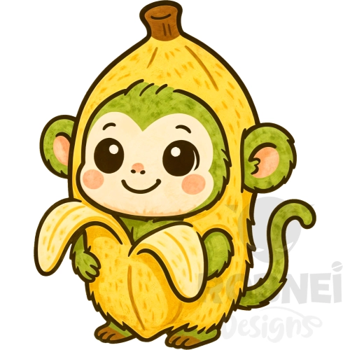 Imagen de Chimpanzini Bananini Mono Animado Platano Robnei