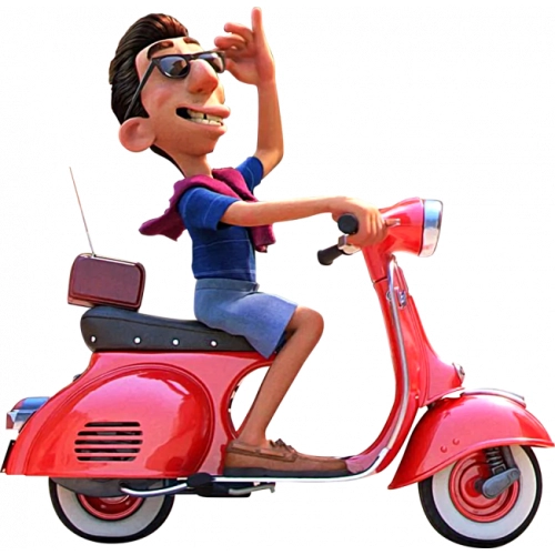 Luca-Moto-Disney-personajes