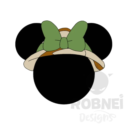 cabeza de minnie con sombrero verde safari png