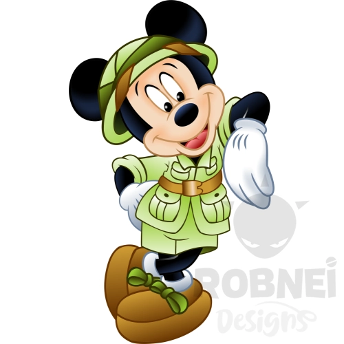 mickey safari explorador sombrero verde