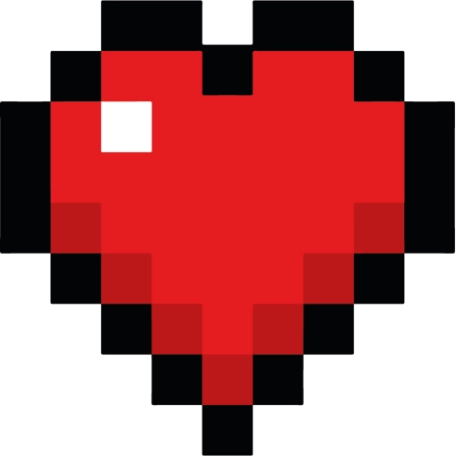 Minecraft Clipart Corazon 1