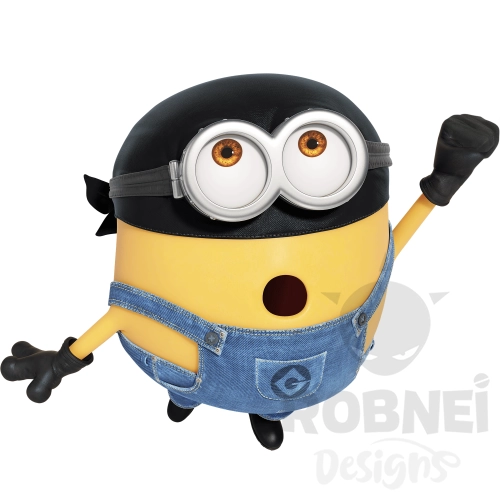 minion superheroe manos arriba mascara