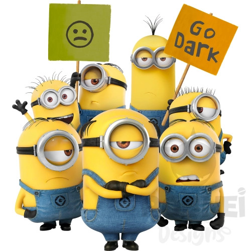 minions protestando go dark