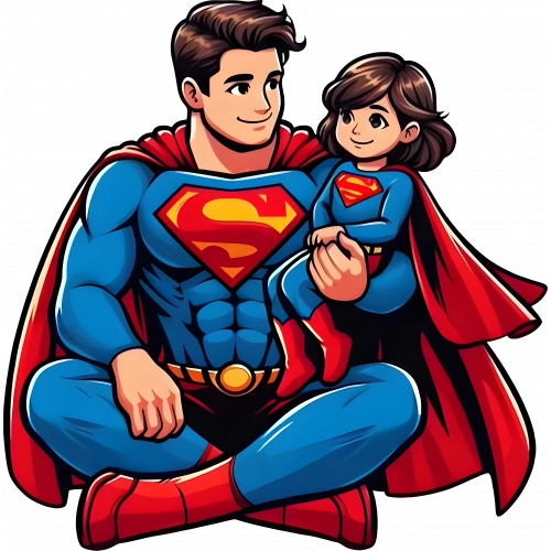 Superman Padre con su hija 02