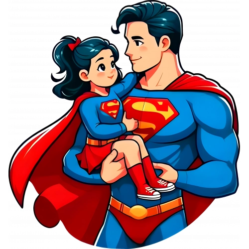 Superman Padre con su hija