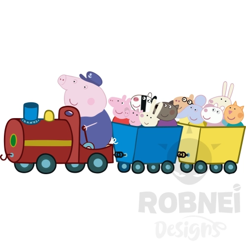 Peppa-Pig-Clipart-Tren