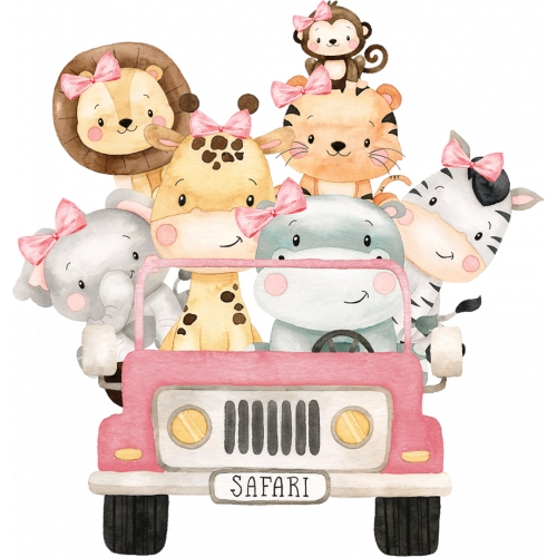 Carro-Animalitos-Safari-Rosa