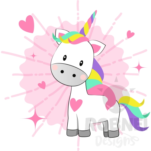 Unicornio Corazones