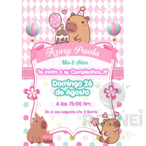 Invitacion-Capibara-Girl