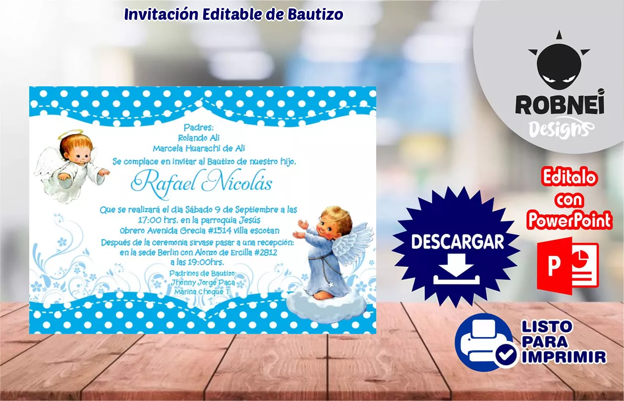 Invitacin de Bautizo