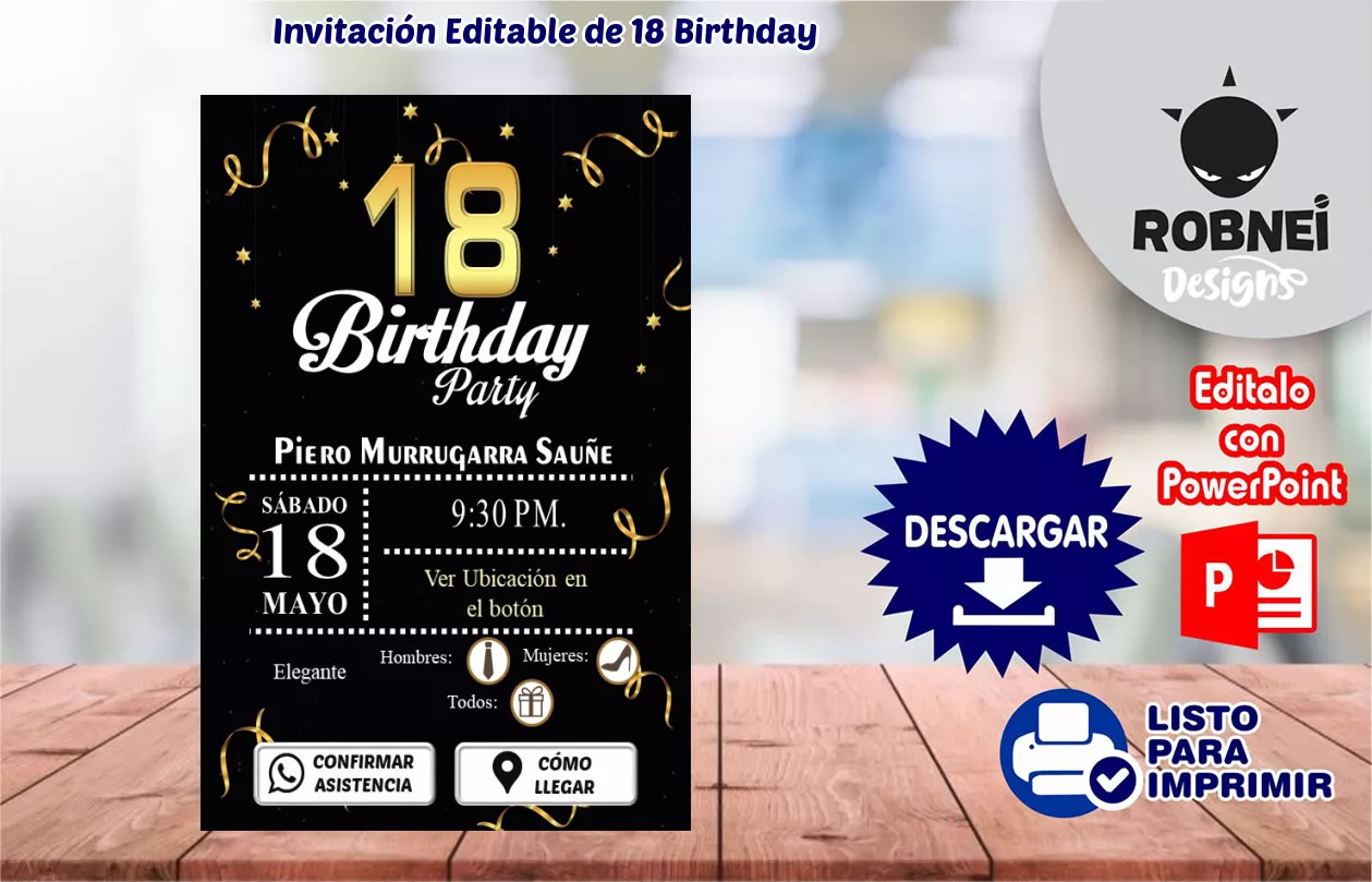 Invitación de 18 Birthday Invitación de 18 Birthday