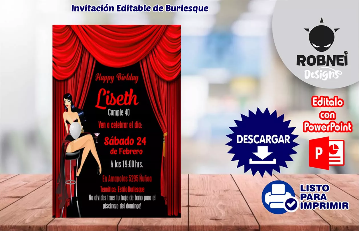 Invitacin de Burlesque