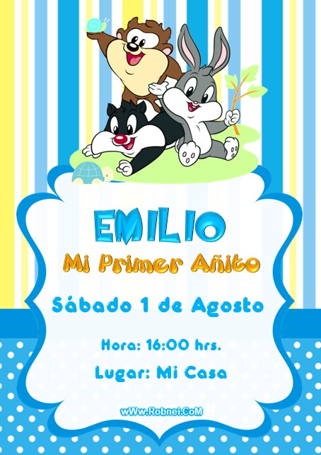 Looney-Tunes-Baby-Invitacion