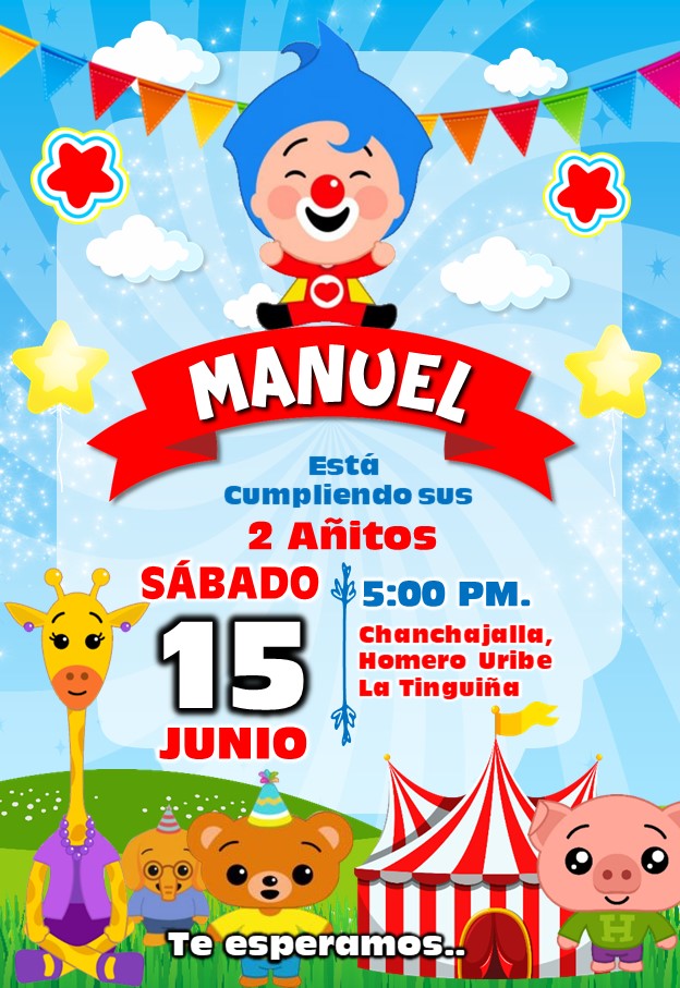 Plim-Plim-Payaso-Invitacion