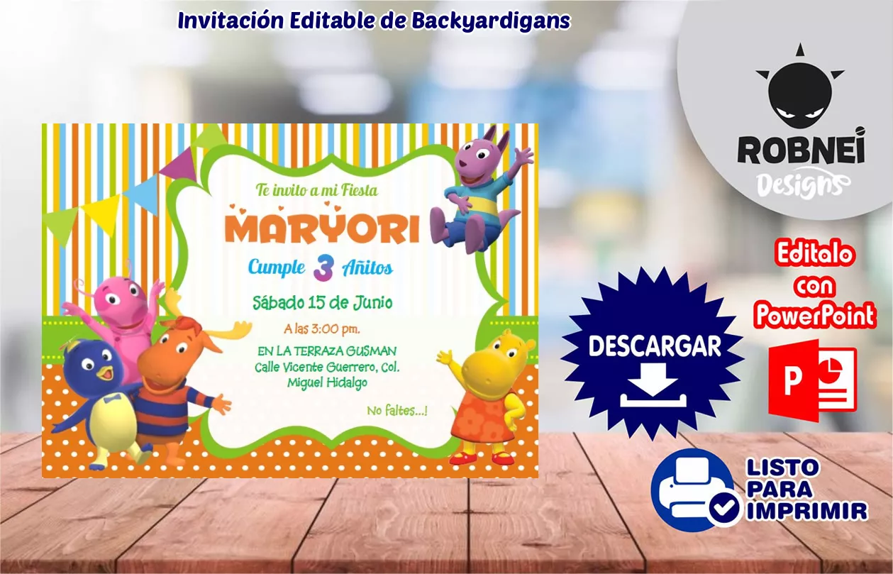 Invitacin de Backyardigans