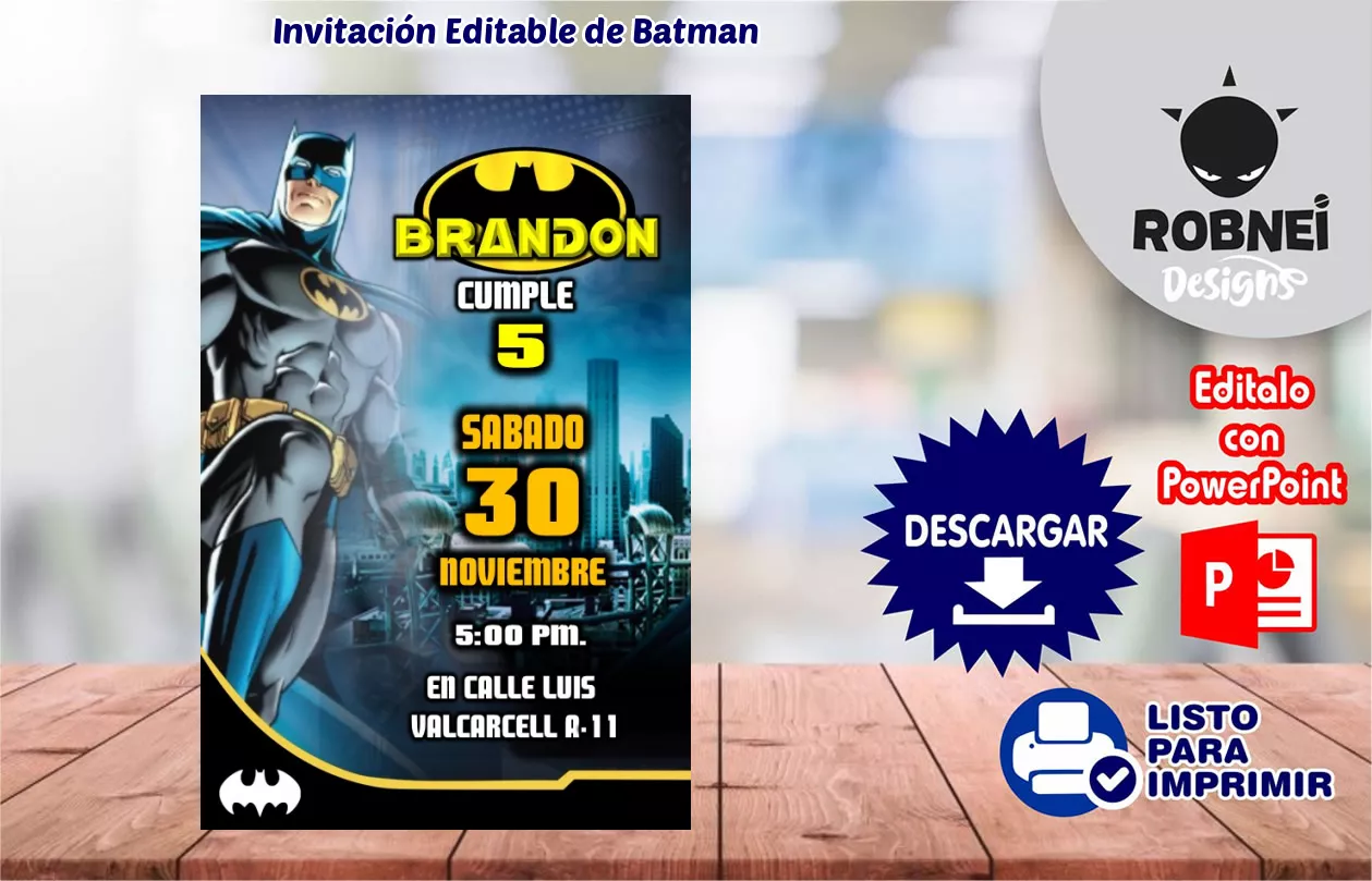 Invitacin de Batman